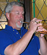 Kurt plays trumpet