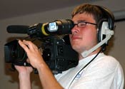 Joey Stepnick operated a hand-held camera.