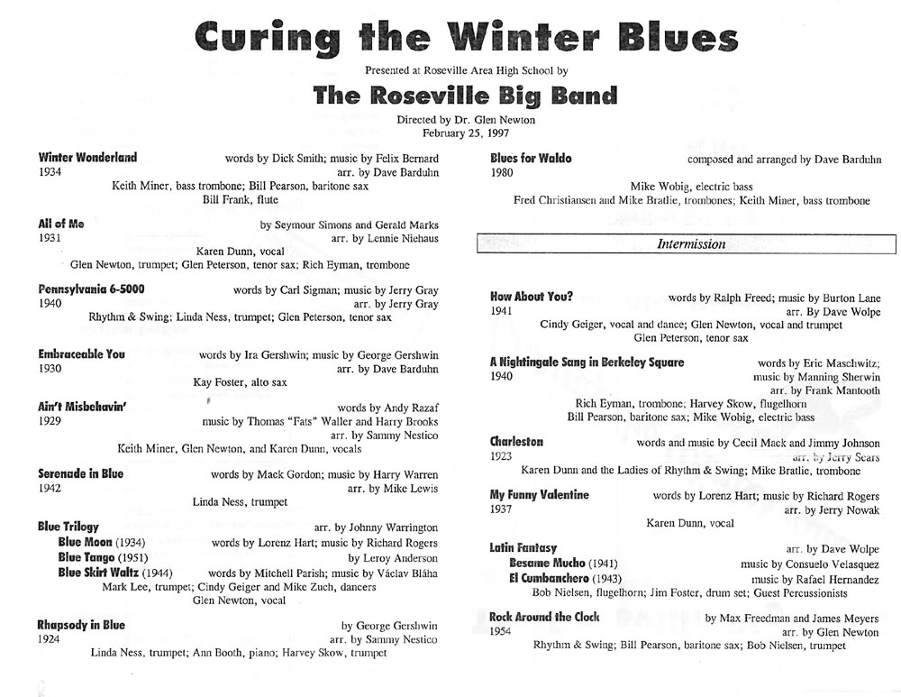 Curing the Winter Blues Songs