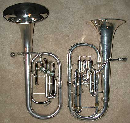 Besson 2-20 and Yamaha YAH-601ST alto horns