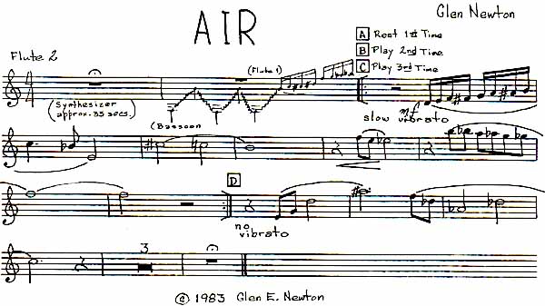 "Air" - second flute part.