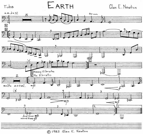 "Earth" - tuba part.