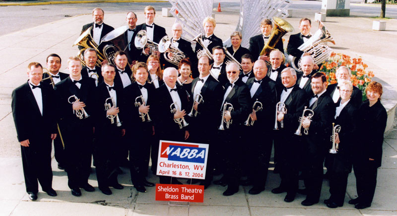 The band posed for a picture after playing in the competition.