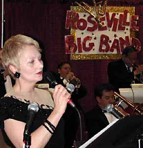 Diane Brostrom solos with the Roseville Big Band.
