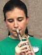 Sarah plays trumpet