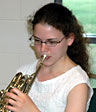 Bridget plays horn