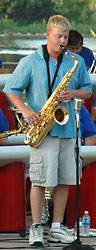 A. J. plays tenor sax.