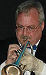 Hank plays trumpet