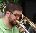 Chris plays bass trombone