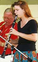 Melanie Kleiss, clarinet soloist, with Bill Pearson, baritone sax